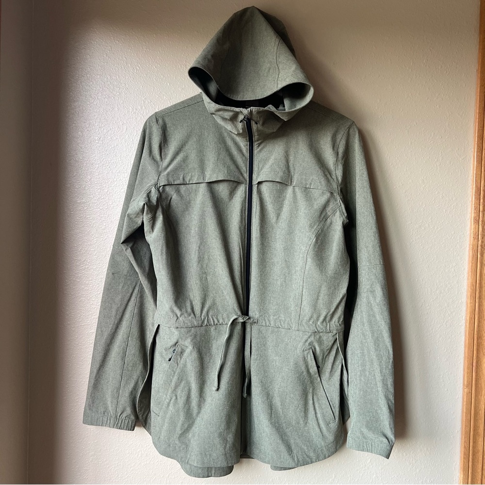 Duluth Trading Pier Genius Jacket Vented Green Women’s Size S Hooded Lightweight